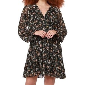 Black Tape Chiffon Floral Mini Dress | NWT, Size 2X